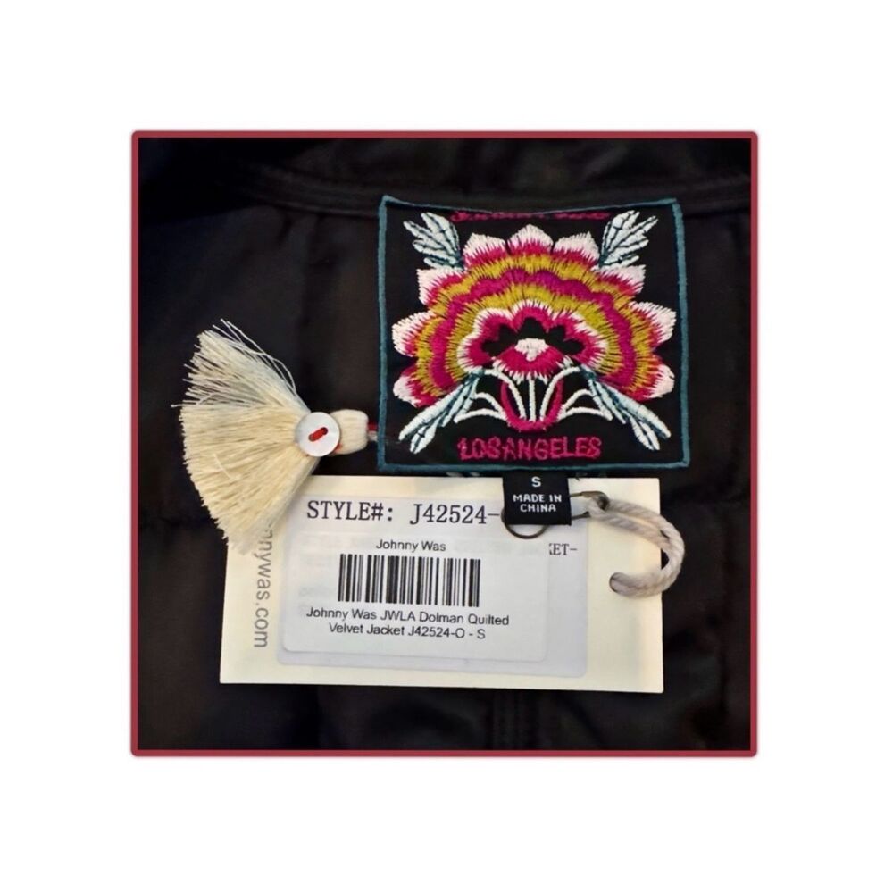 Johnny Was Dolman Quilted Velvet Jacket - Picture 6 of 16